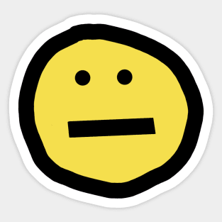 I Don't Know How I Feel Neutral Smiley Face Sticker